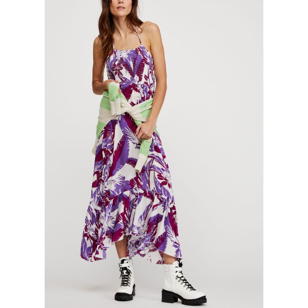 🎉LAST CHANCE🎉 NWT Free People Heat Wave Printed Maxi / Ivory Combo